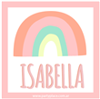 Stickers cuad. Pastel rainbow 16u Pers